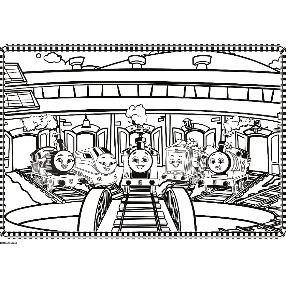 Książka aktywizująca Tomek i przyjaciele, mega kolorowanka