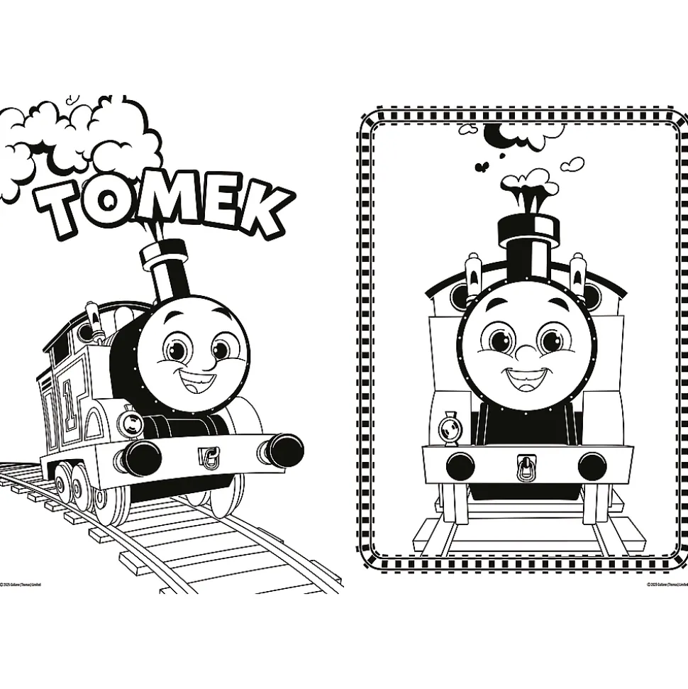 Książka aktywizująca Tomek i przyjaciele, mega kolorowanka