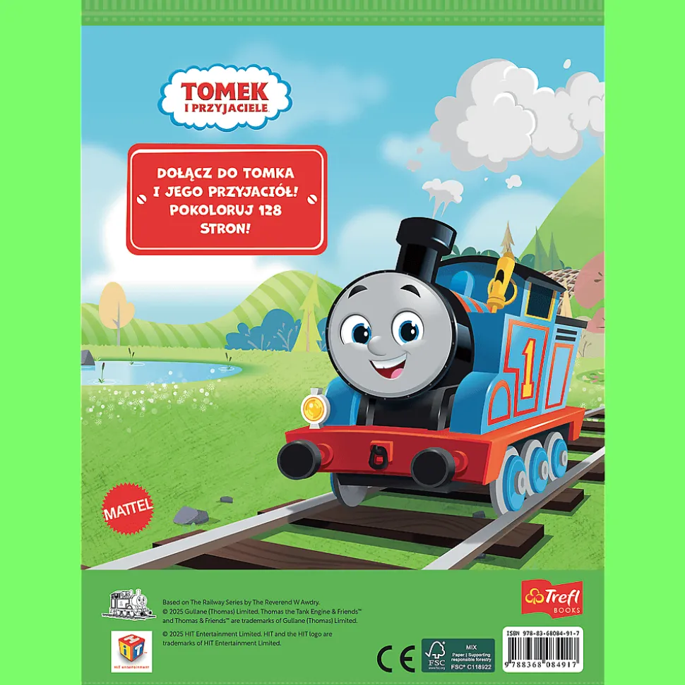 Książka aktywizująca Tomek i przyjaciele, mega kolorowanka