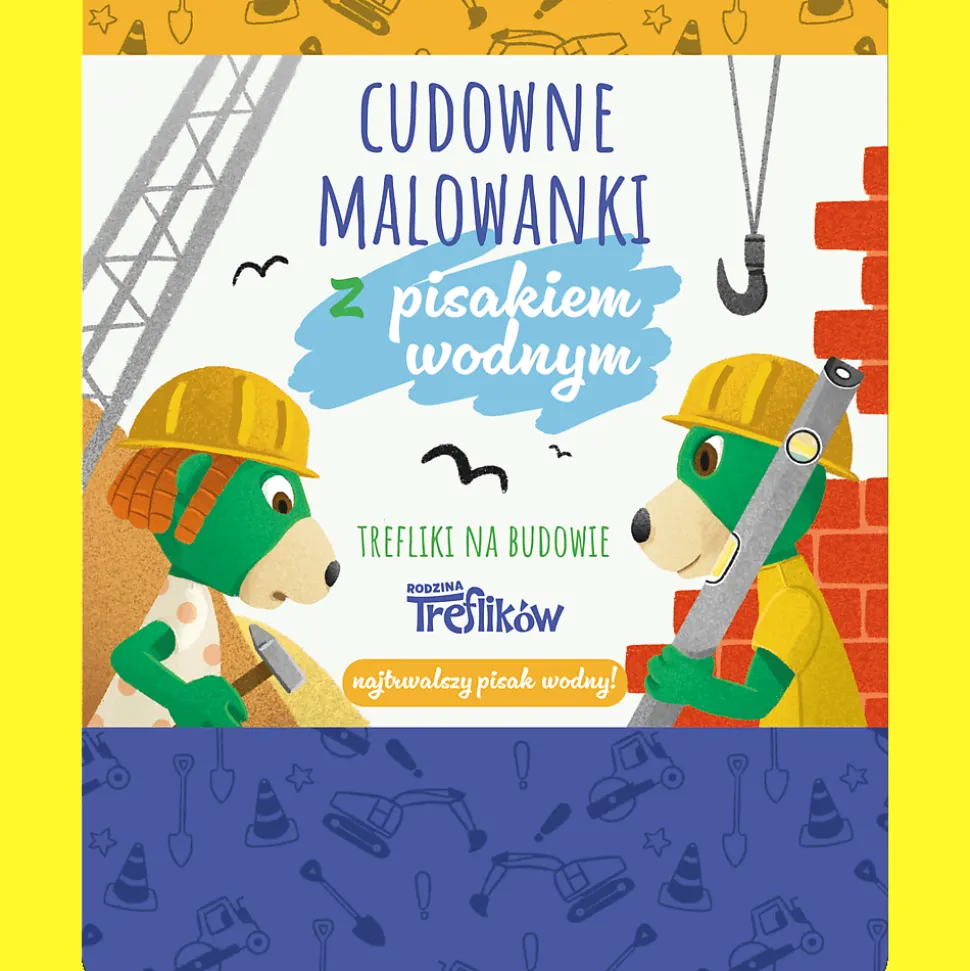 Książka aktywizująca Trefliki na budowie. Cudowne malowanki z pisakiem wodnym