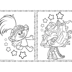 Książka aktywizująca Trolls, kolorowanka