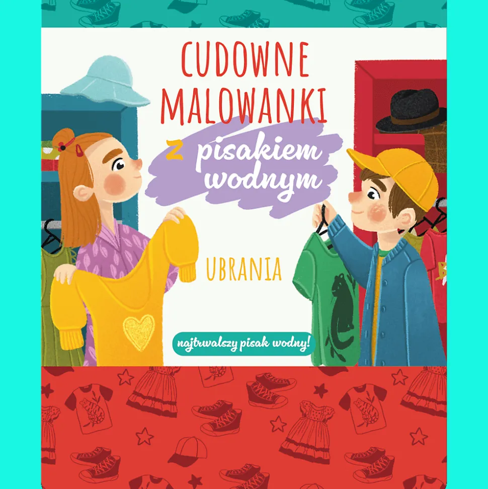 Książka aktywizująca Ubrania. Cudowne malowanki z pisakiem wodnym