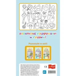 Książka aktywizująca Warzywa i owoce. Kolorowanka XXL. Bobaski i Miś