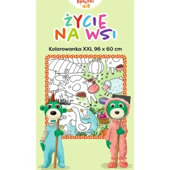 Książka aktywizująca Życie na wsi. Kolorowanka XXL. Bobaski i Miś