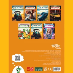 Książka aktywizująca Zwierzęta na farmie, kolorowanka