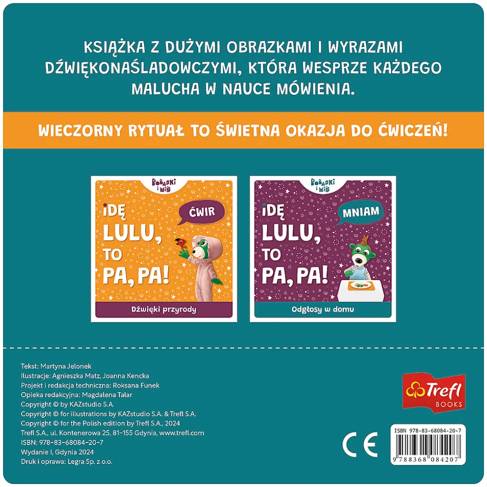 Książka Bobaski i Miś, Idę lulu to pa, pa! Dźwięki wieczoru