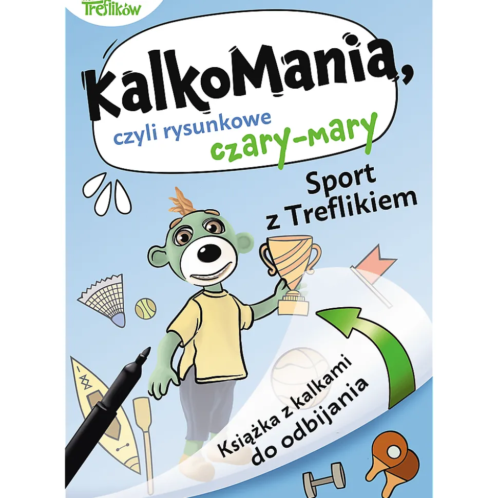 Książka dla dzieci Sport z Treflikiem. Kalkomania