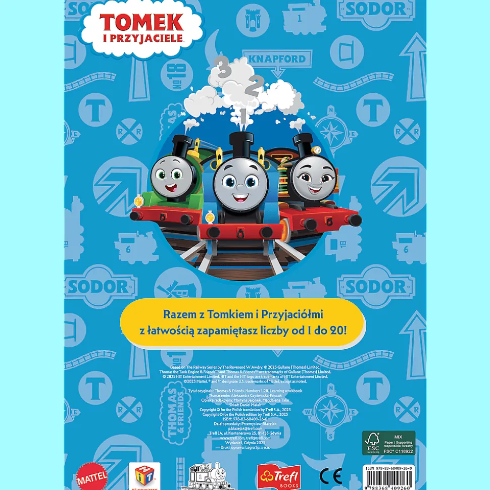 Książka Tomek i przyjaciele, Liczby od 1 do 20