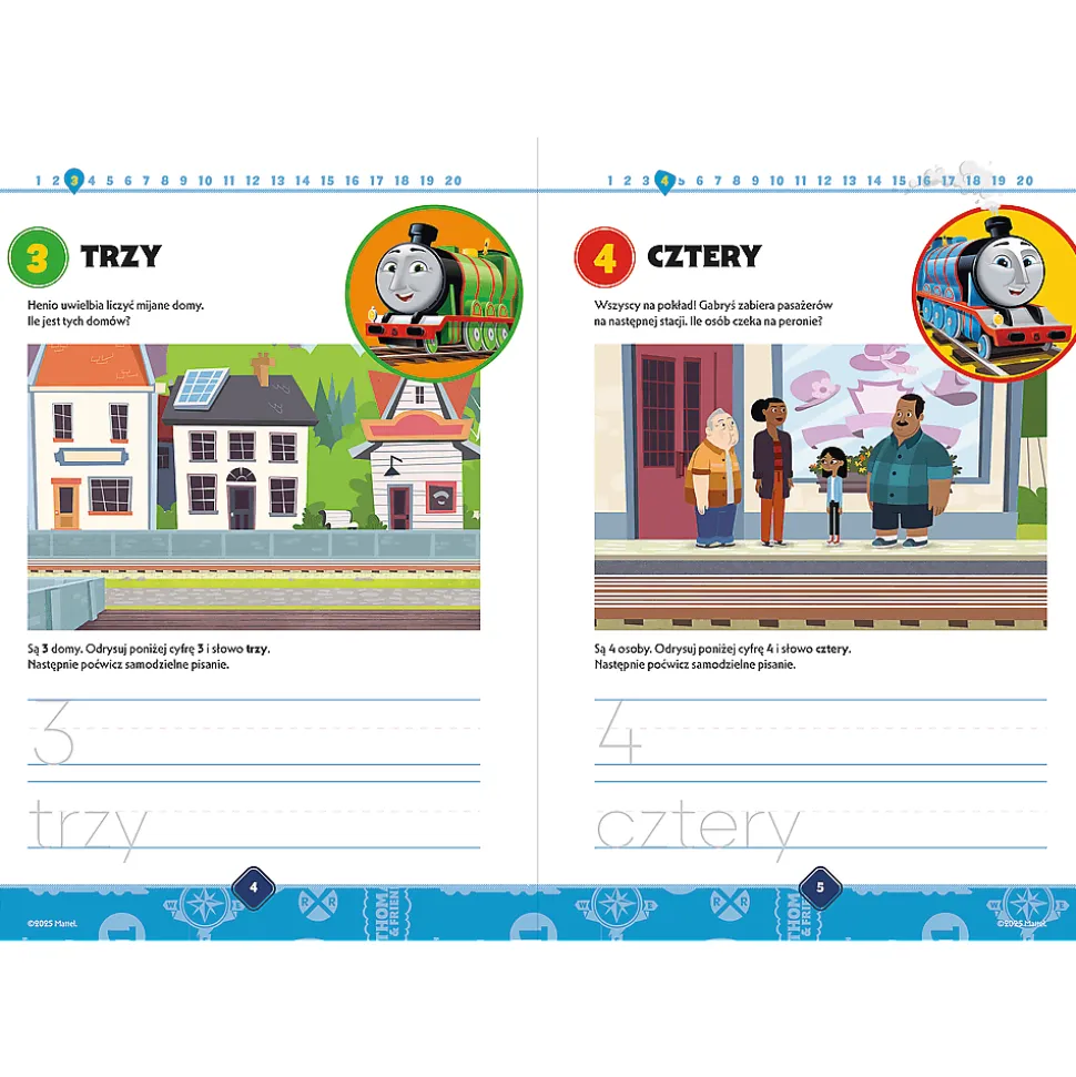 Książka Tomek i przyjaciele, Liczby od 1 do 20