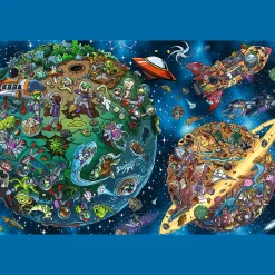 Puzzle 100 el. - Trefliki w Kosmosie, Rodzina Treflików