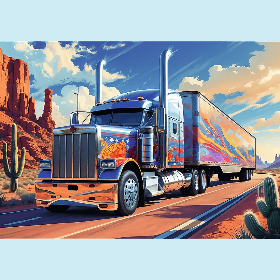 Puzzle 160 el. Ciężarówka w trasie