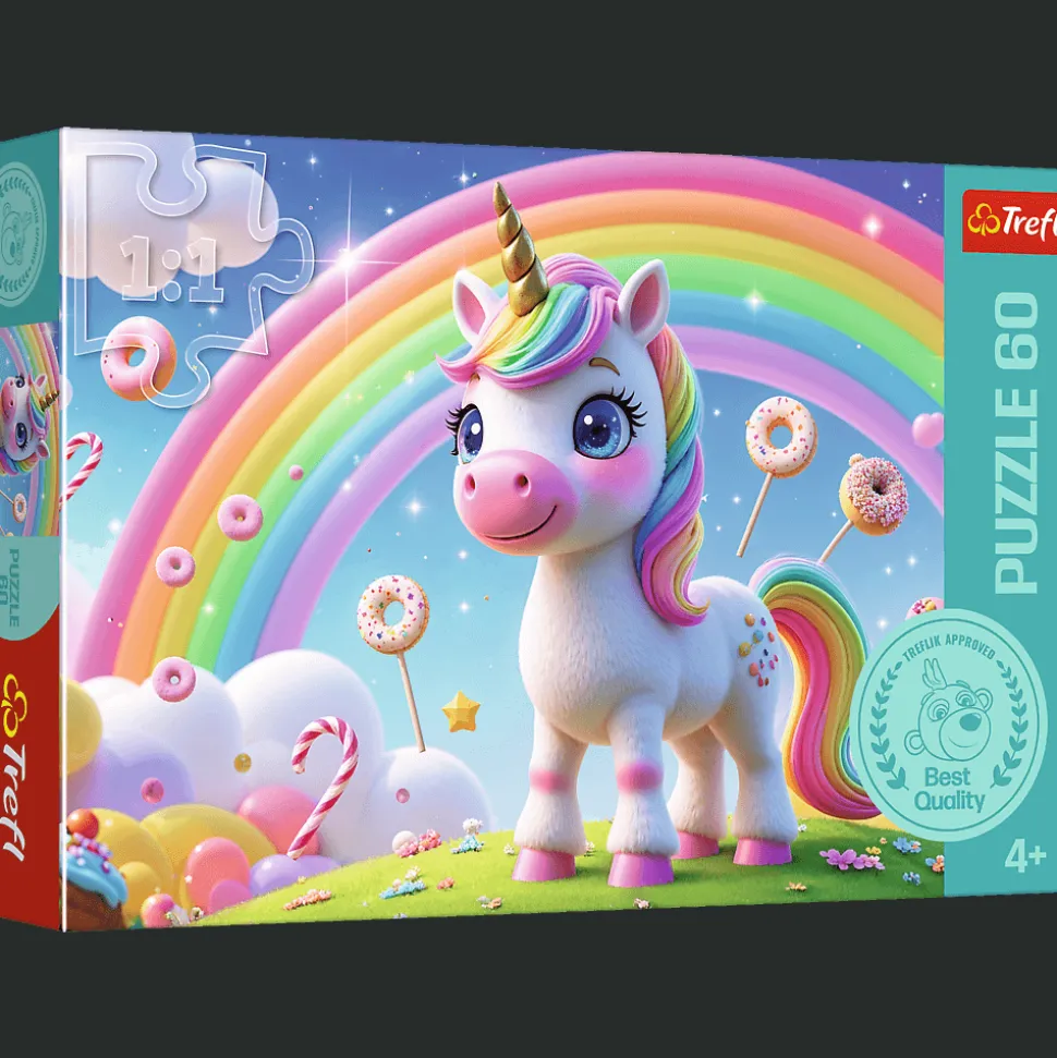 Puzzle 60 el. Cukierkowy świat