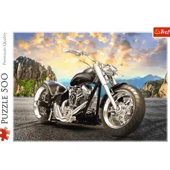 Puzzle 500 el. Czarny motocykl