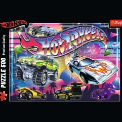 Puzzle 500 el. Hot Wheels, Lata 80-te