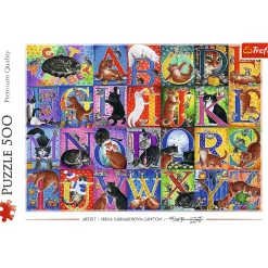 Puzzle 500 el. Koci alfabet