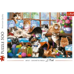 Puzzle 500 el. Kocia rodzina