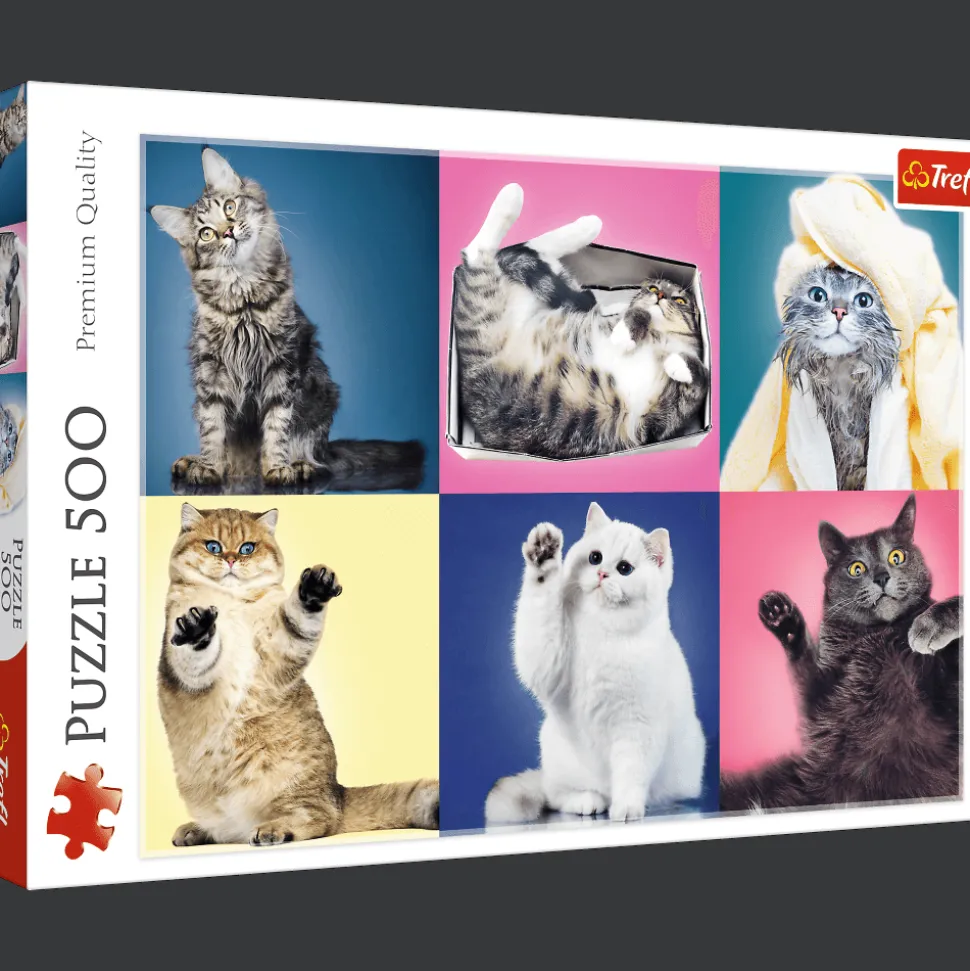 Puzzle 500 el. Kociaki