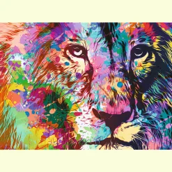 Puzzle 1000 el. Kolorowy lew