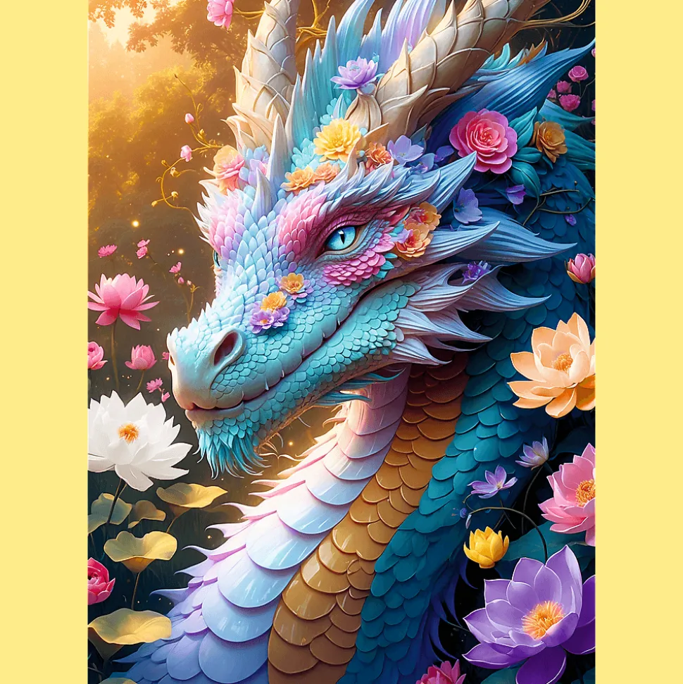 Puzzle 1000 el. Kolorowy Smok