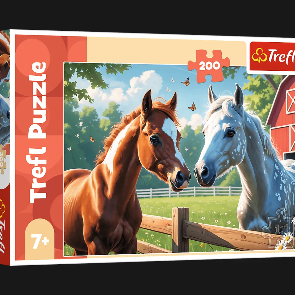 Puzzle 200 el. Konie na polanie