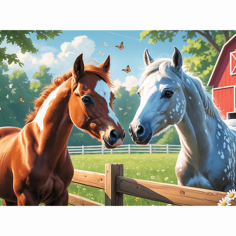 Puzzle 200 el. Konie na polanie