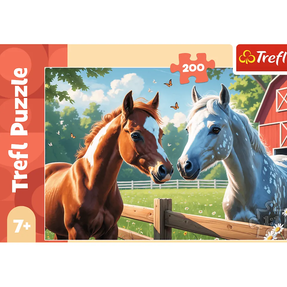 Puzzle 200 el. Konie na polanie