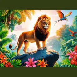 Puzzle 200 el. Król dżungli