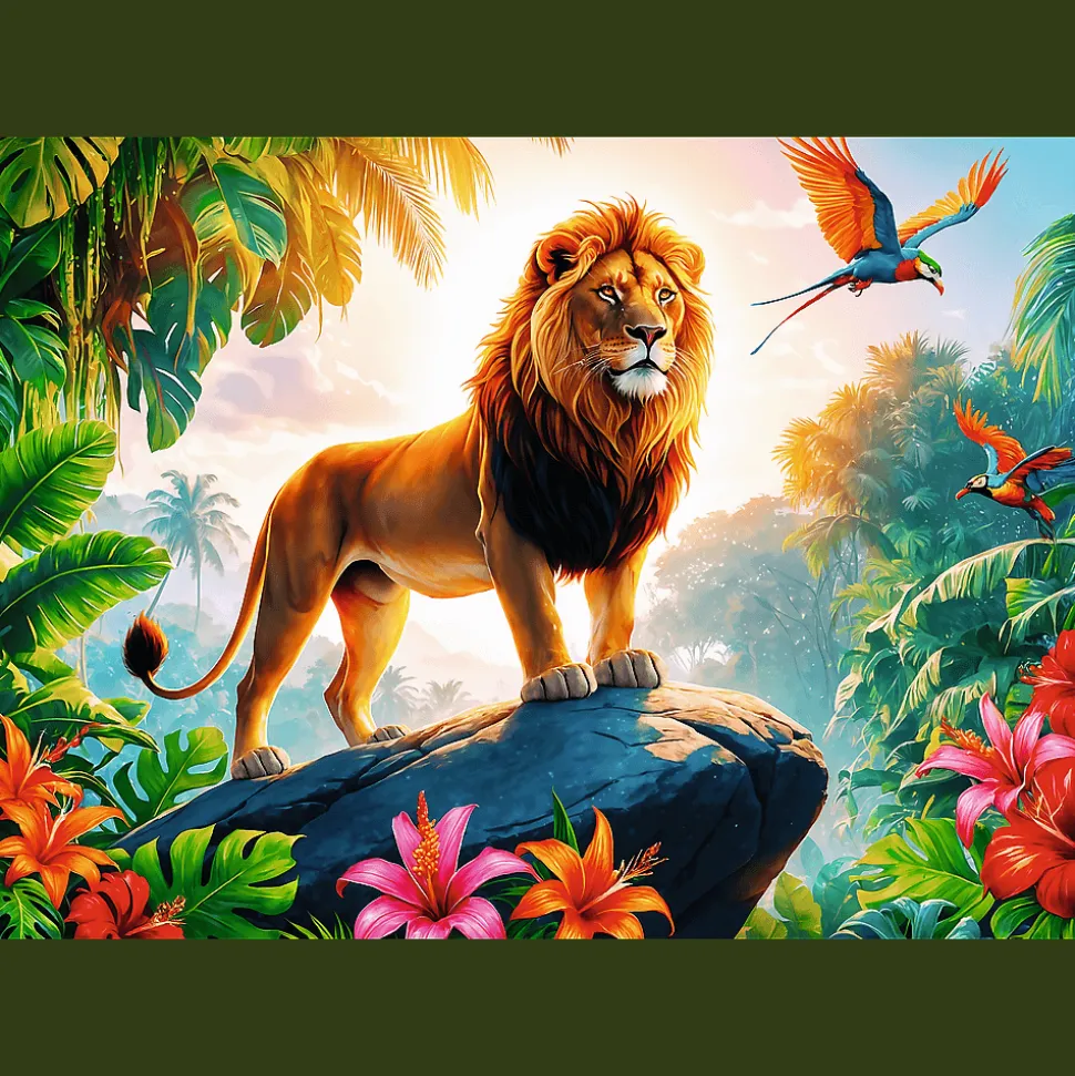 Puzzle 200 el. Król dżungli