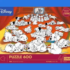 Puzzle 600 el. 40-lecie Trefl - 101 Dalmatyńczyków