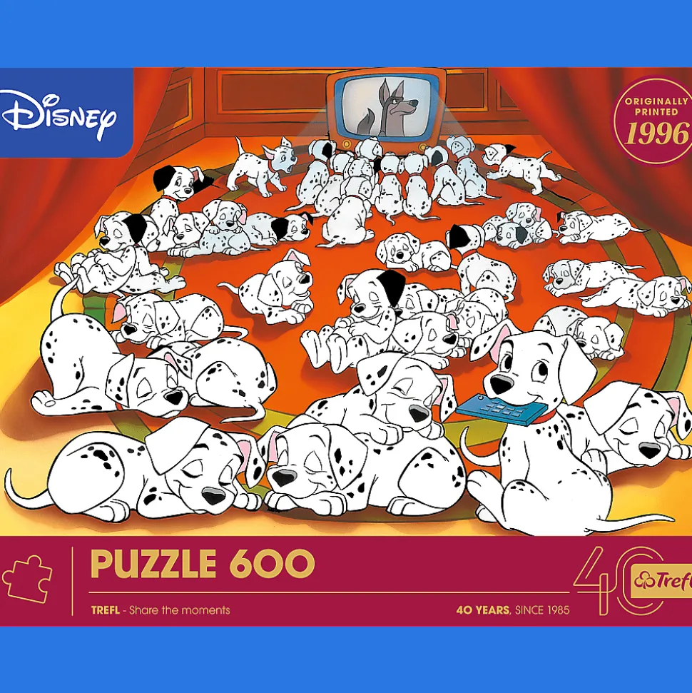 Puzzle 600 el. 40-lecie Trefl - 101 Dalmatyńczyków