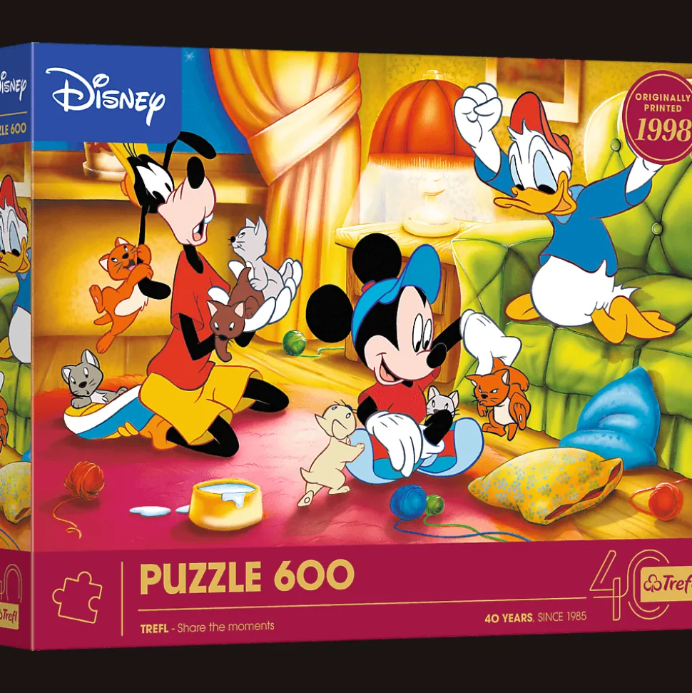 Puzzle 600 el. 40-lecie Trefl - Myszka Miki i Przyjaciele