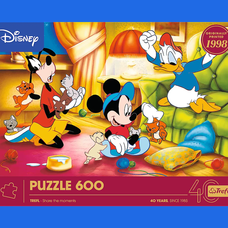 Puzzle 600 el. 40-lecie Trefl - Myszka Miki i Przyjaciele