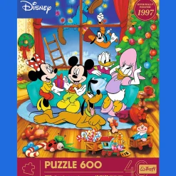 Puzzle 600 el. 40-lecie Trefl - Myszka Miki i Przyjaciele - Święta