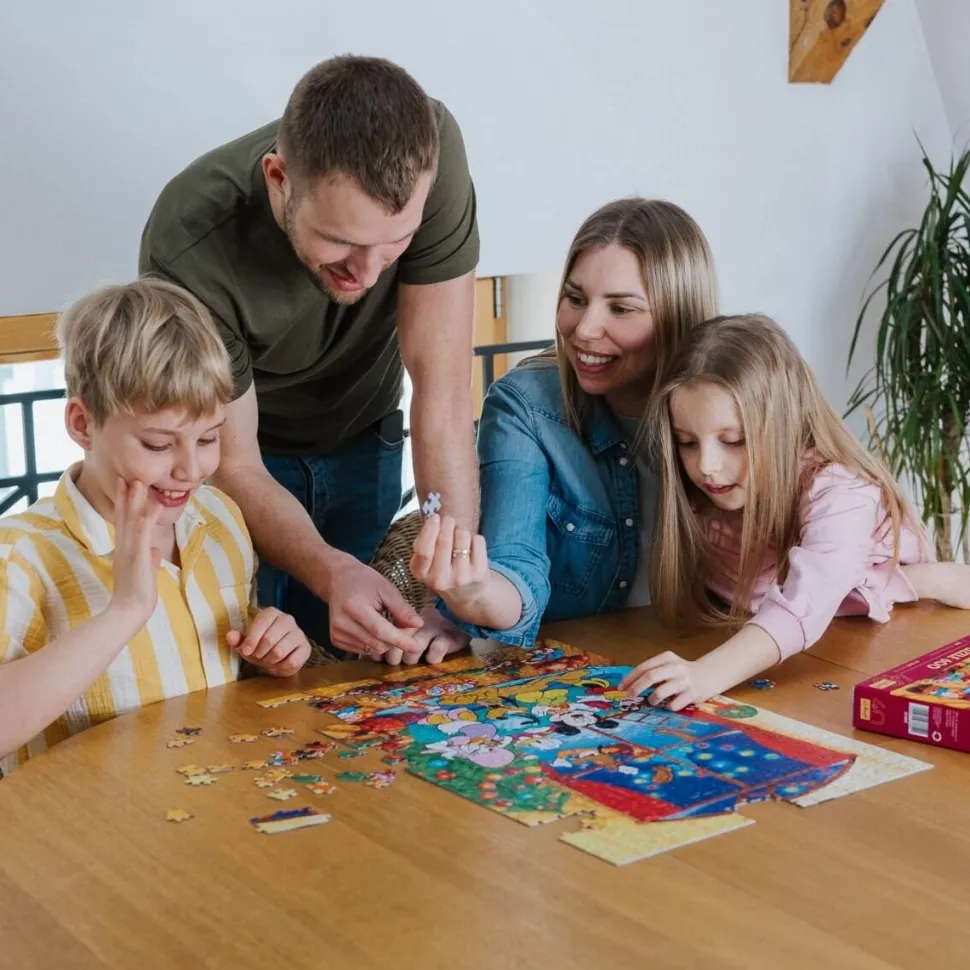 Puzzle 600 el. 40-lecie Trefl - Myszka Miki i Przyjaciele - Święta