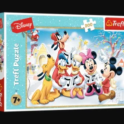 Puzzle 200 el. Mickey Mouse, Świąteczny Czas