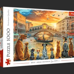 Puzzle 1000 el. Pieski w Wenecji