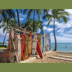 Puzzle 1000 el. Plaża Waikiki, Hawaje