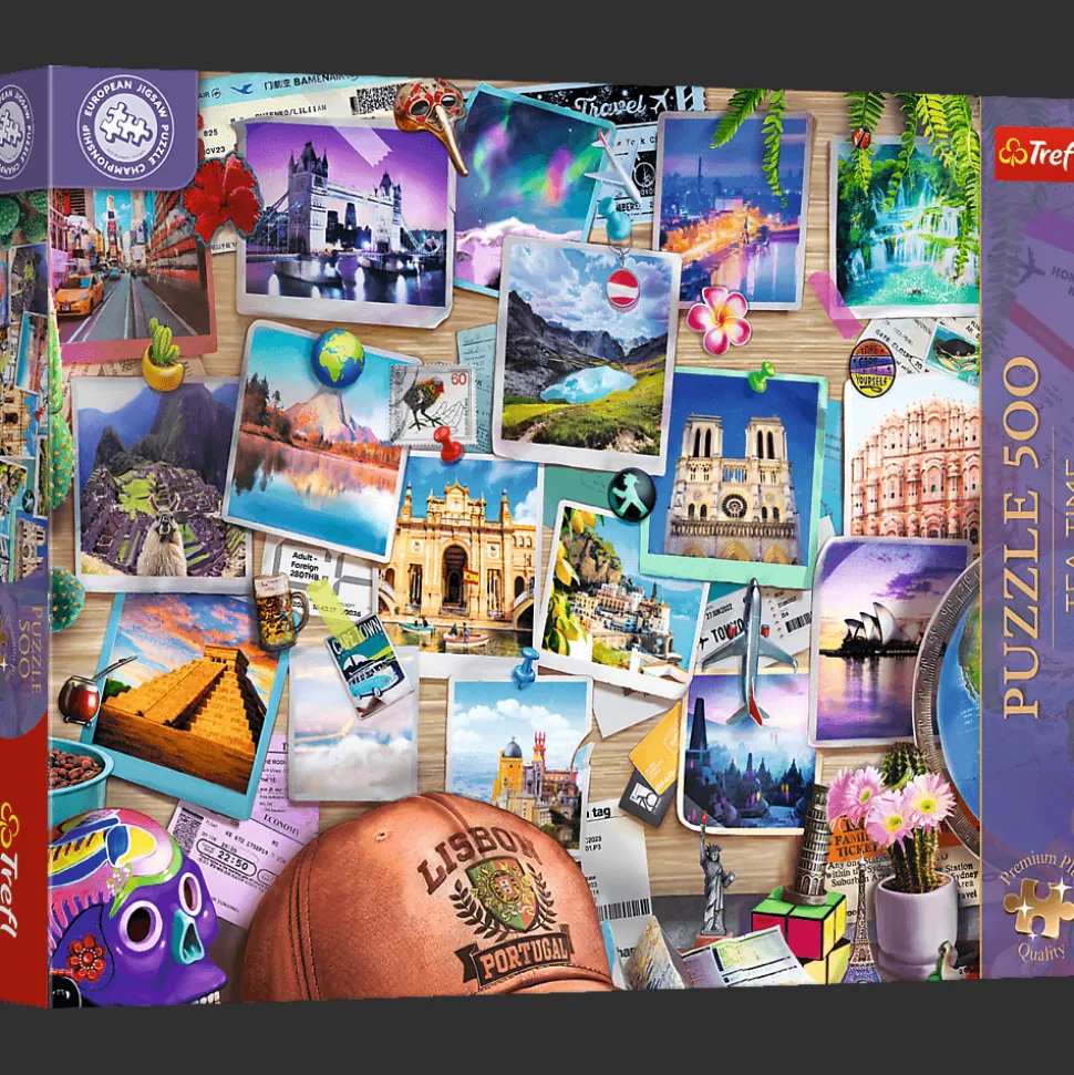 Puzzle 500 el. Premium Plus Quality, Mistrzostwa Europy, Tea Time: Wspomnienia z podróży