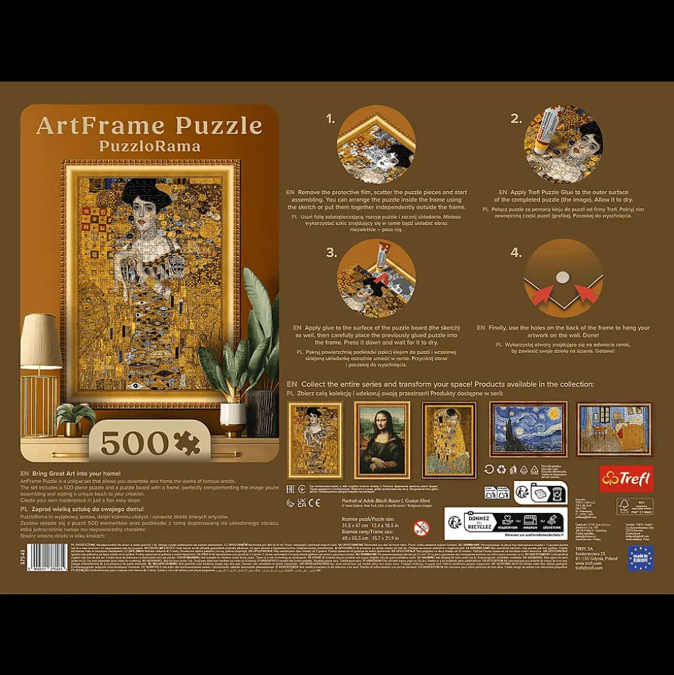 Puzzle 500 el. PuzzloRama, Adele Bloch-Bauer I, Gustav Klimt