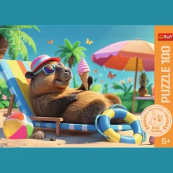 Puzzle 100 el. Relaks w stylu kapibary