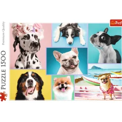 Puzzle 1500 el. Słodkie pieski