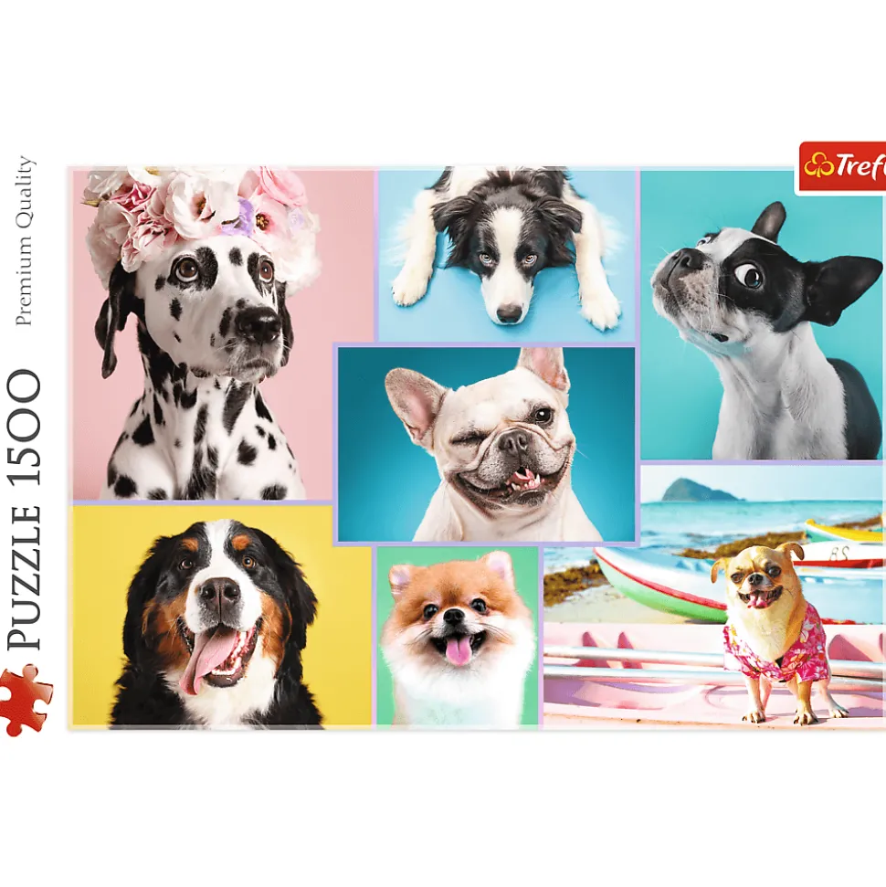 Puzzle 1500 el. Słodkie pieski