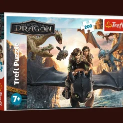 Puzzle 200 el. Szczerbatek i przyjaciele, Jak wytresować smoka
