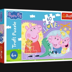 Puzzle 60 el. Szczęśliwa świnka, Świnka Peppa
