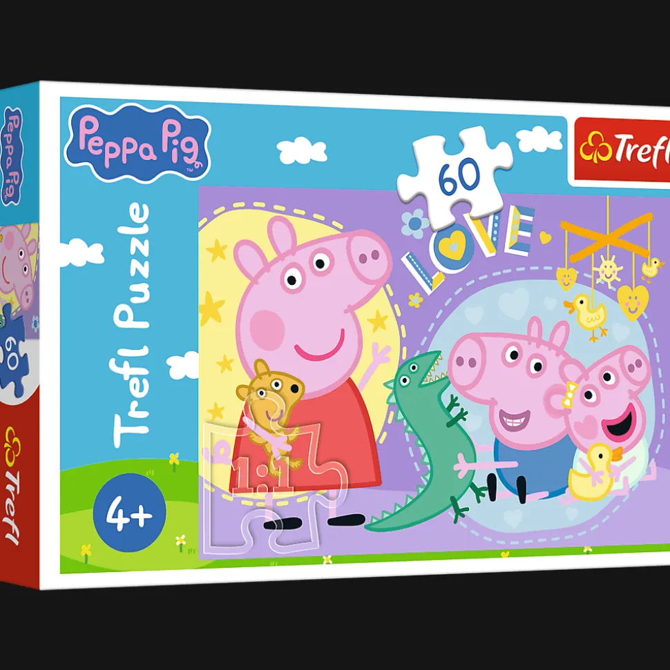 Puzzle 60 el. Szczęśliwa świnka, Świnka Peppa