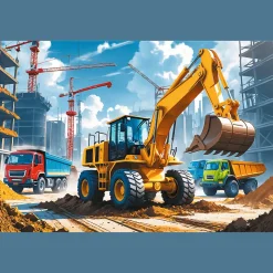 Puzzle 60 el. Traktor koparko-ładowarka