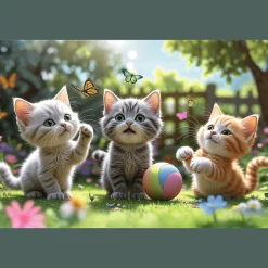 Puzzle 60 el. Trzy kociaki