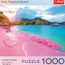 Puzzle 1000 el. USA Collection: Pink Tropical Beach