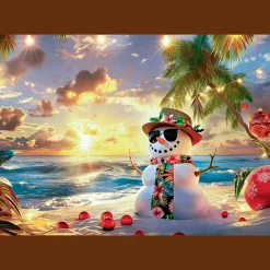 Puzzle 1000 el. USA Collection: Paradise Snowman