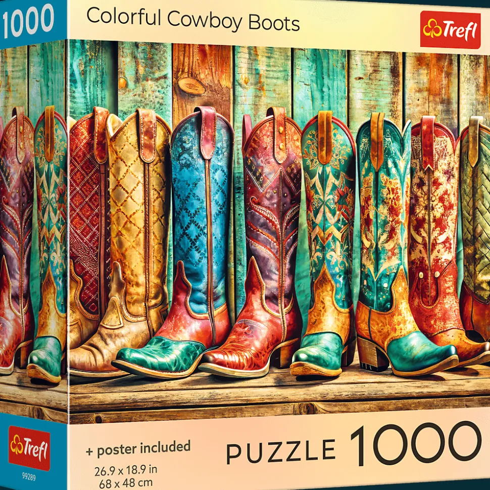 Puzzle 1000 el. USA Collection: Colorful Cowboy Boots
